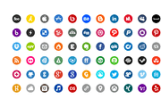 Basic Social Media Icons, an Icon by Fine Goods (Thumbnail 1 of 2)