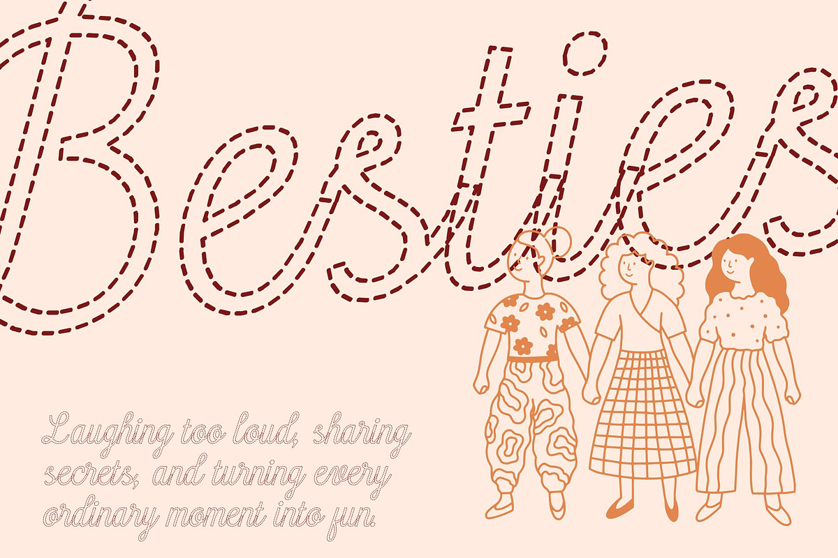 CS Blossom Dashed, a Script Font by Craft Supply Co. (Photo 5 of 8)