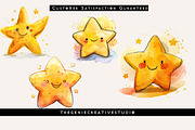 Cartoon Star PNG Clipart Set, an Object Illustration by Geniecreativestudio (Thumbnail 6 of 9)