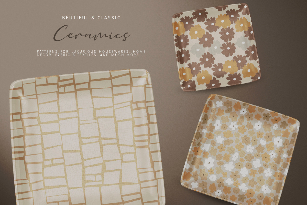 Retro Mod Flowers Vector Patterns, a Pattern Graphic by Jennadesigns (Photo 10 of 13)