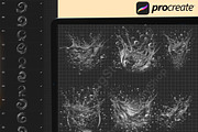 160 Splashes Water Procreate Stamps, a Brush Add-On by DrawingStoryShop (Thumbnail 5 of 8)