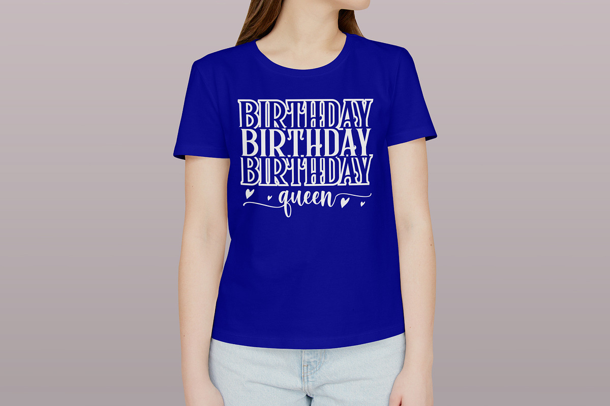 T Shirt Design For Birthday Queen, a Graphic by Vector Portal (Photo 3 of 5)