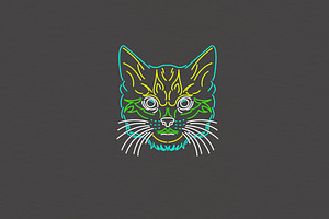 Light Cat Design Logo Template
