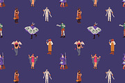 Halloween people set + patterns, a Person Illustration by Good Studio (Thumbnail 12 of 19)