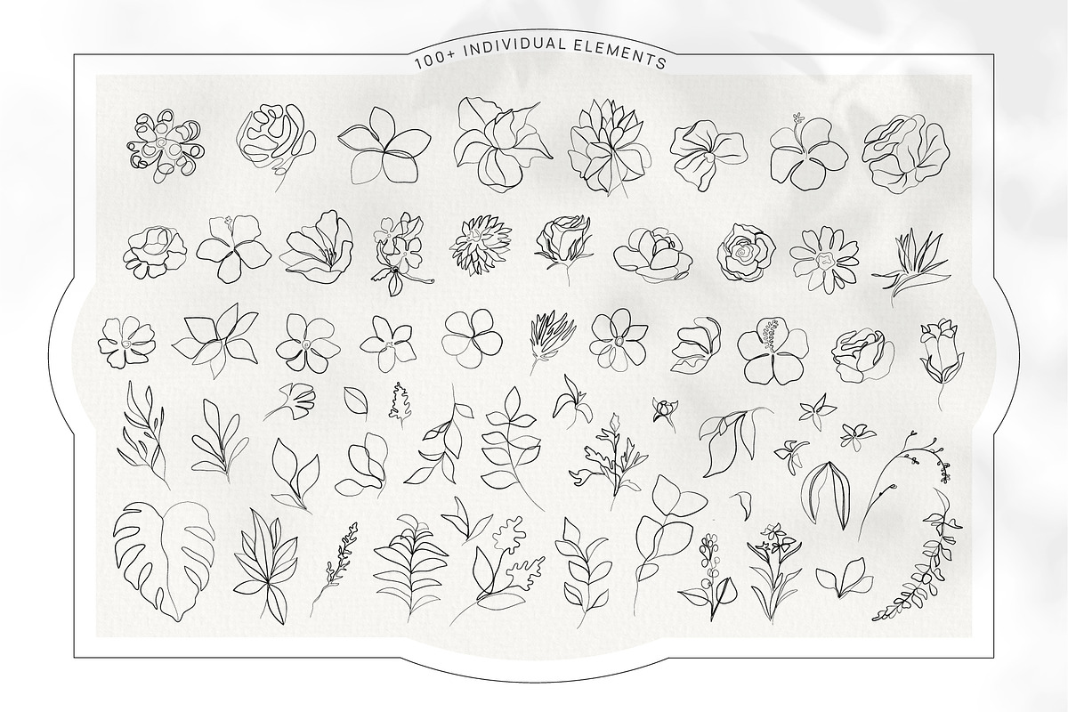 Abstract Minimalist Line Art Flowers, a Decorative Illustration by La Petite Line Art (Photo 3 of 11)
