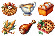Watercolor Thanksgiving Food Clipart, an Illustration by DreamPrint404 (Thumbnail 5 of 6)
