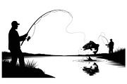 Fishing Silhouette Vector Bundle, an Illustration by hafijul (Thumbnail 49 of 51)