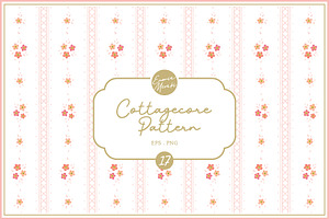 Cottagecore Pattern 17 Shabby Flower