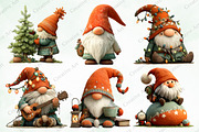 Christmas Gnome Clipart Bundle, an Illustration by Creative Art (Thumbnail 2 of 10)