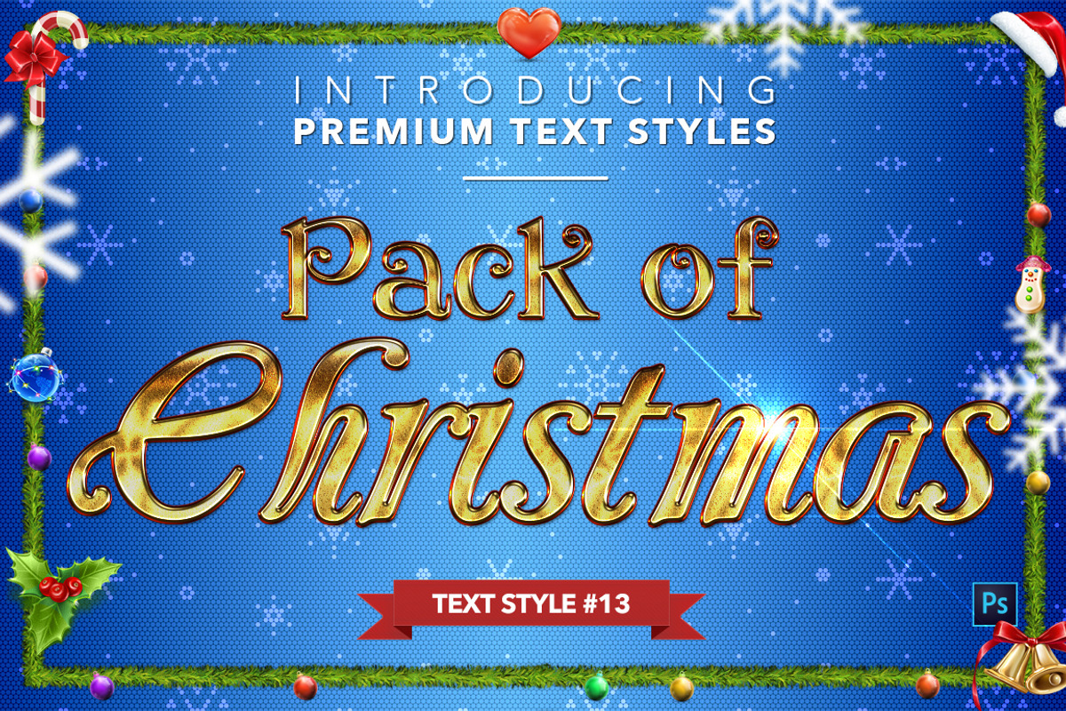 Christmas Pack #2 - Text Styles, a Layer Style Add-On by Jonas Stensgaard (Photo 14 of 23)