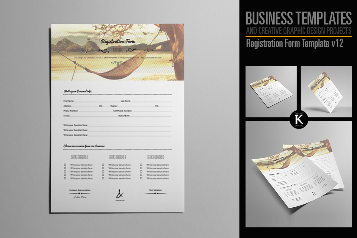 Registration Form Template v12, a Templates & Theme by Keboto