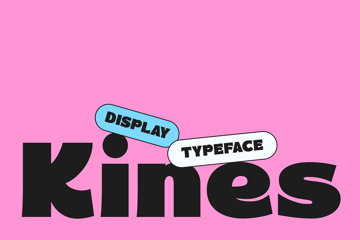 Kines Sans Display, a Sans Serif Font by Fitrah Type (Photo 1 of 14)