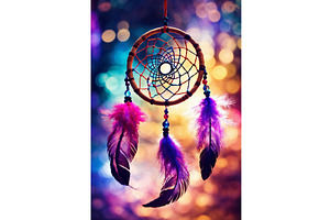 Dream Catcher In Nature. Selective