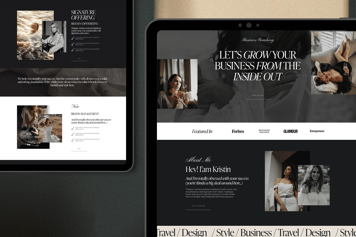 Squarespace Website Template coach, a Squarespace Template by Presentibox (Photo 4 of 11)