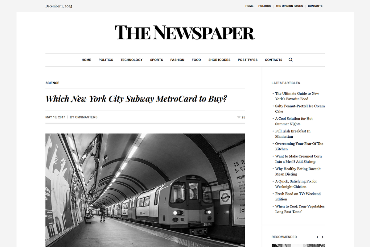 Magazine Editorial WordPress Theme, a WordPress Template by Elite Templates (Photo 6 of 10)