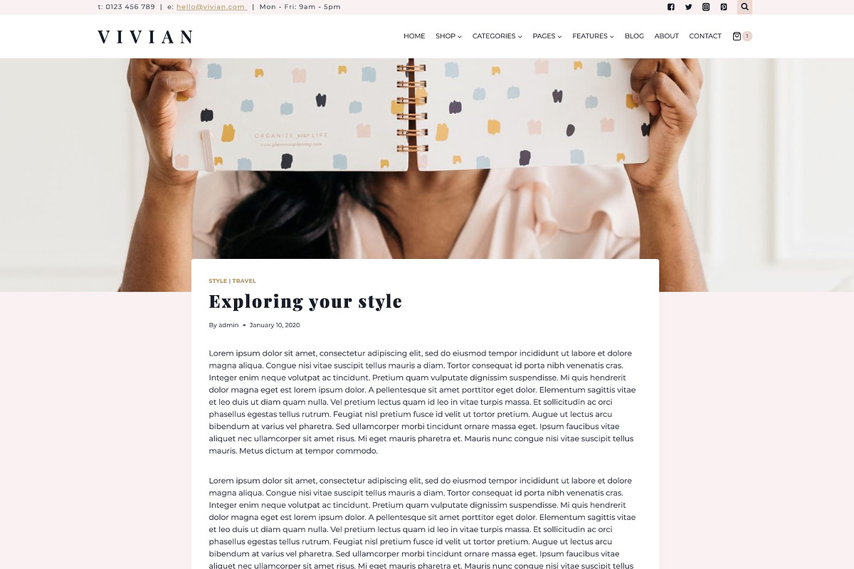 Vivian - WordPress Kadence Theme, a WordPress Template by StylishDesignMe (Photo 7 of 13)