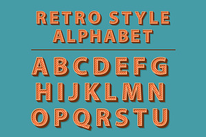 Retro style alphabet