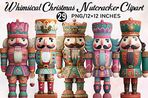 Whimsical Christmas Nutcracker Clipa, an Illustration by SVGArt