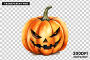 Halloween Jack-o-lantern PNG Bundle, a Seasonal Illustration by Creative Arslan (Thumbnail 11 of 11)
