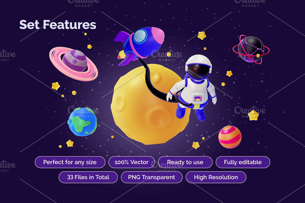 3d Space  Set Illustration, a 3D by 35lab (Photo 3 of 6)