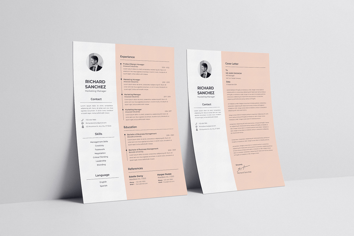 Resume / CV Template, a Resume Template by DreamStudio-eg