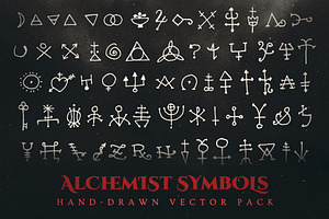 Esoteric Alchemy Symbols Vector Pack