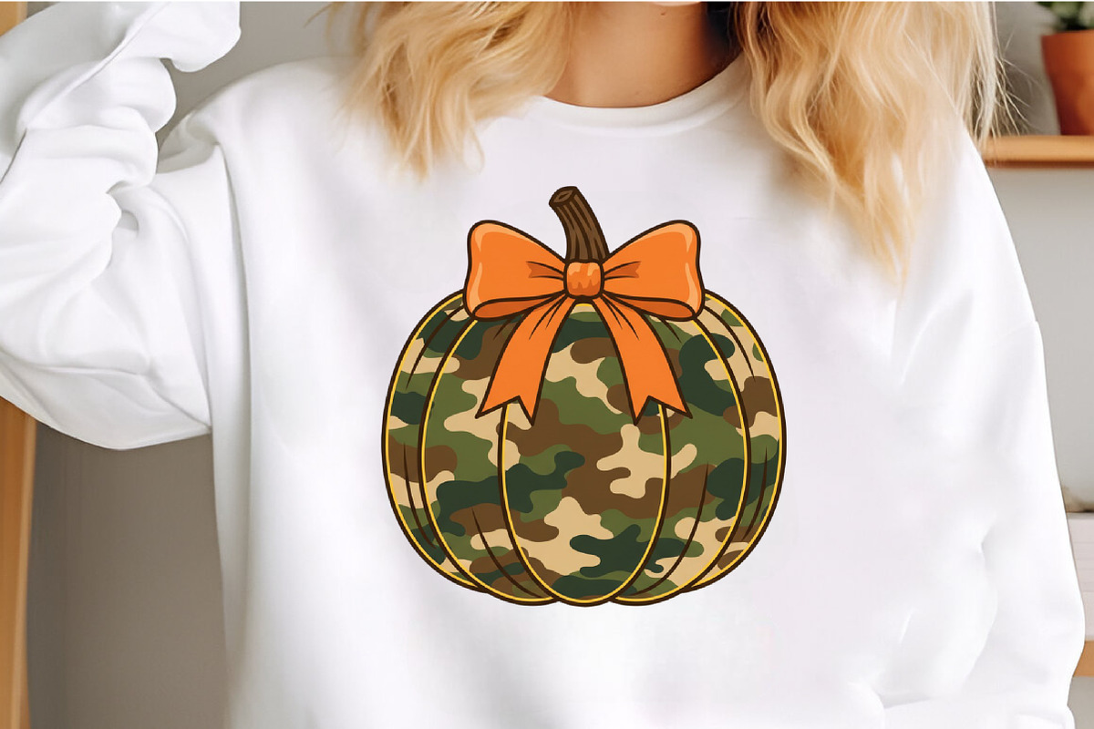 Coquette Camo Pumpkin Glitter Fall, an Illustration by Craft Nest (Photo 3 of 6)