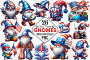 Groovy Patriotic Gnome Clipart, an Illustration by RobertsArt (Thumbnail 1 of 7)