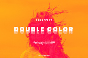 Double Color Photo Effect Psd