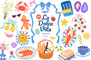 La Dolce Vita Italian Clipart, a Food Illustration by Victoruler (Thumbnail 1 of 5)