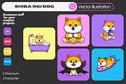 Cute Shiba Inu Dog Cartoon Vector, an Animal Illustration by Artstorystudio (Thumbnail 1 of 6)