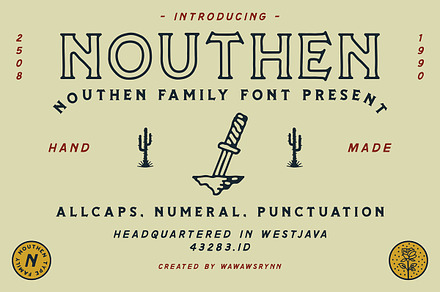 NOUTHEN, a Font by SON OF THIRTEEN