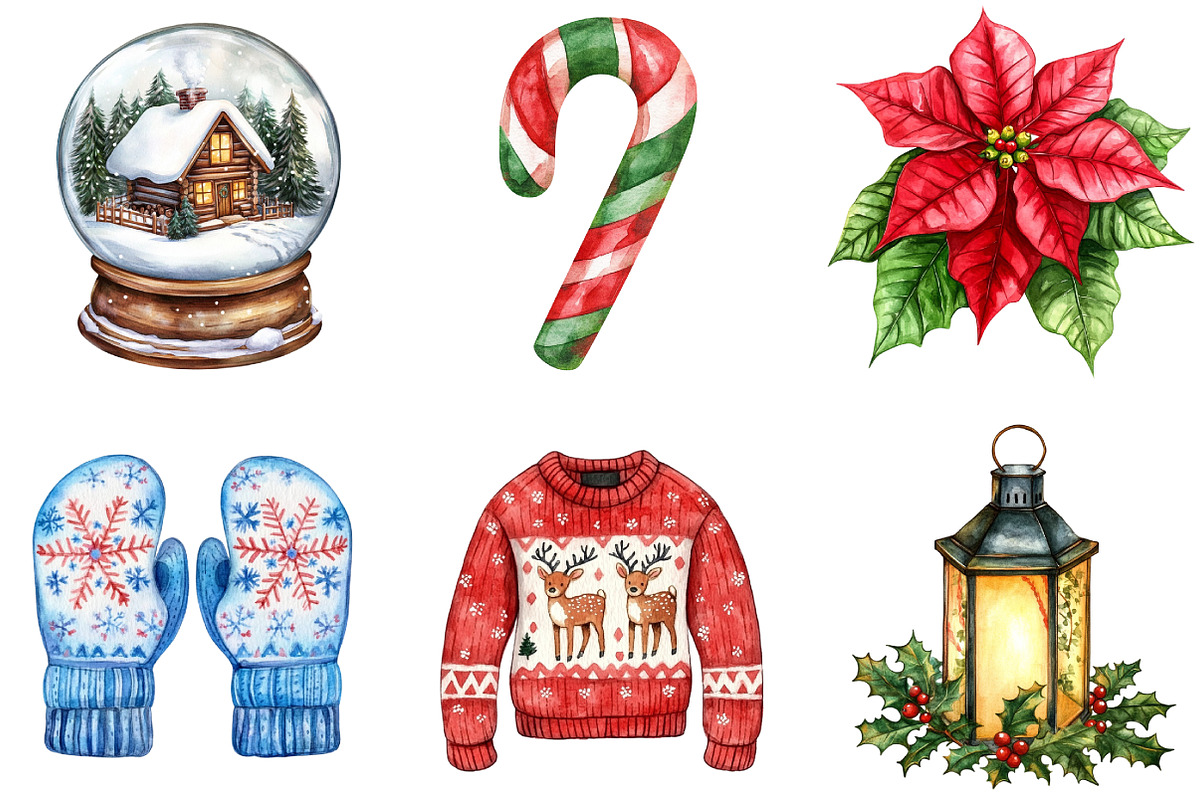 Cozy Christmas Clipart, an Illustration by DreamArtGraphic (Photo 3 of 5)