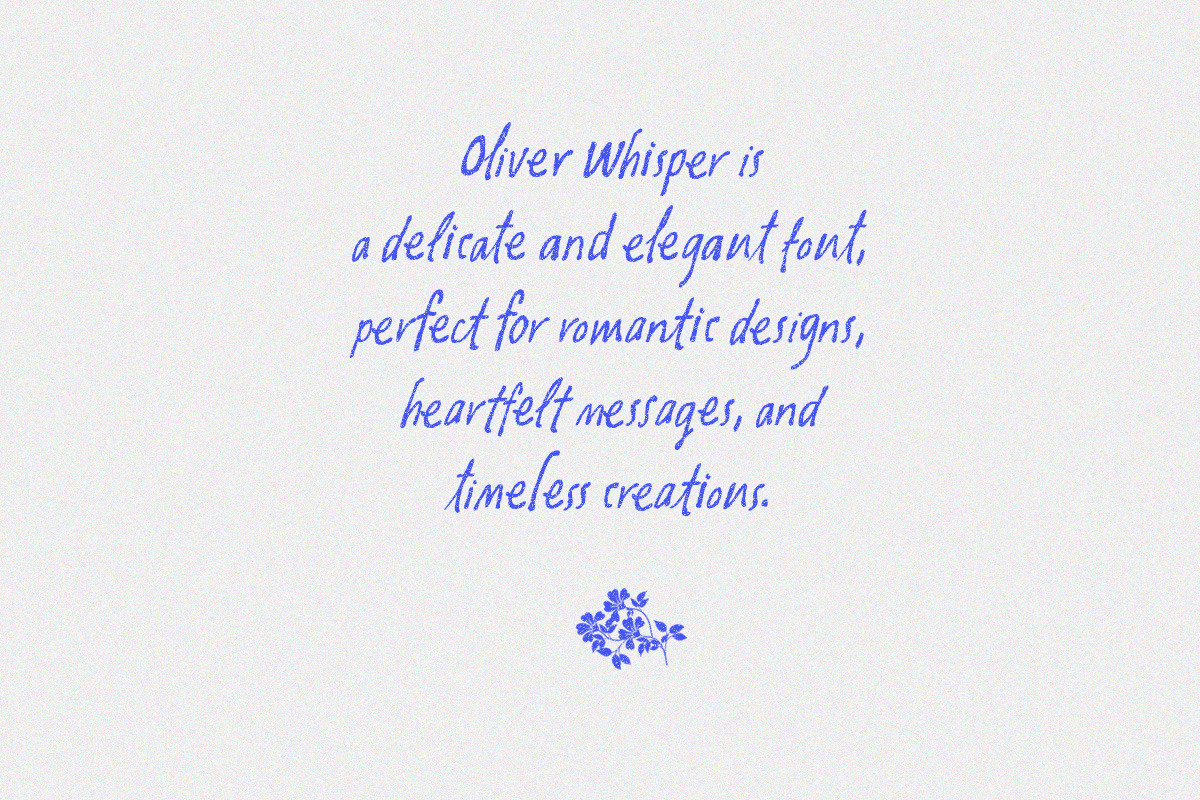 Oliver Whisper Messy Handwritten, a Handwritten Font by Letterhend Studio (Photo 11 of 12)