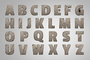 Carved Stone 3D Letters Set, an Object Graphic by Kotulsky Mockups (Thumbnail 3 of 6)