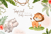 Tropical Baby Animals Watercolor set, an Animal Illustration by Alamella (Thumbnail 3 of 8)