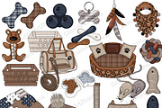 Pets Clipart, an Animal Illustration by GlamArtZhanna (Thumbnail 5 of 5)