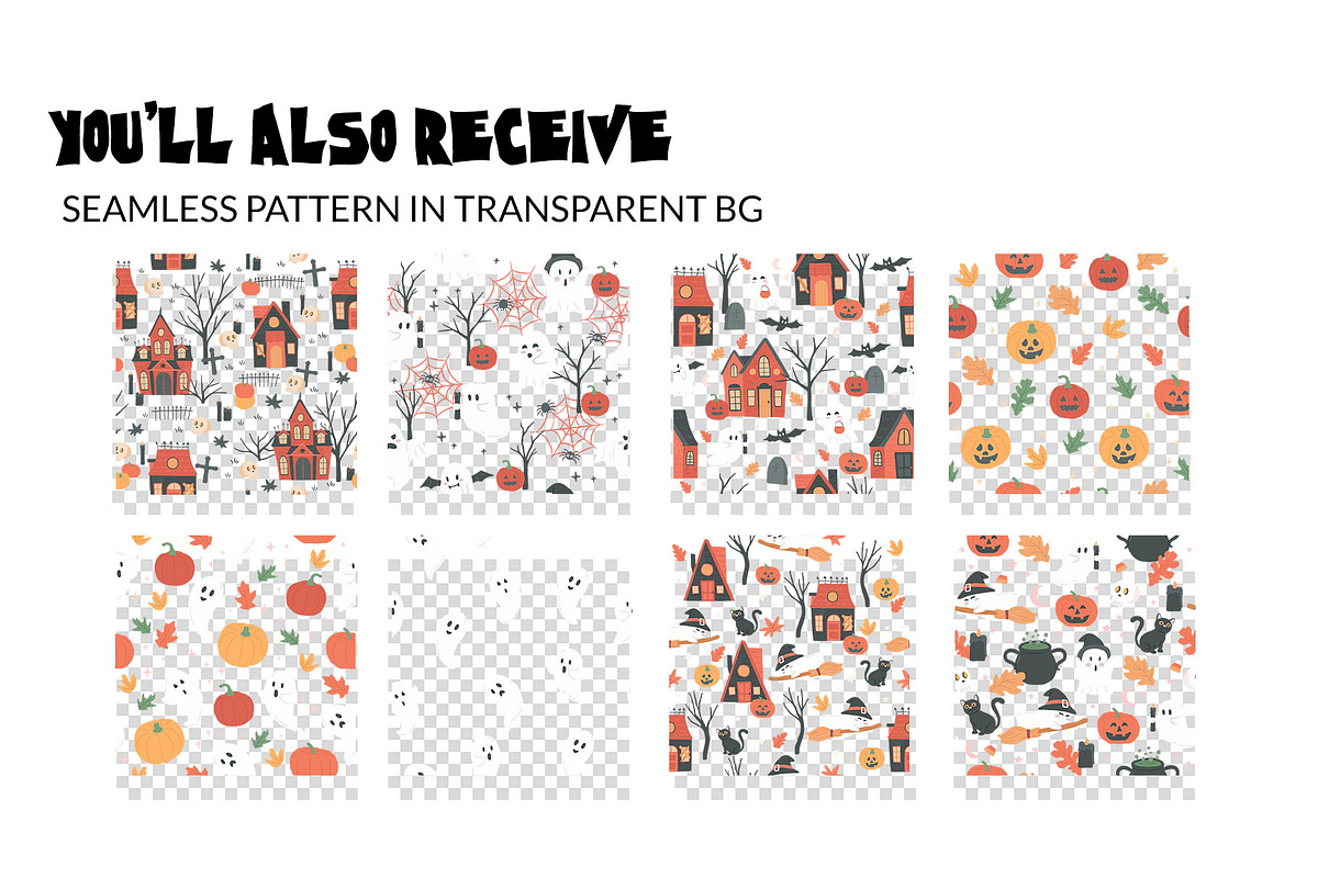 Halloween Haunted House Pattern, a Pattern Graphic by CreativeChristiana (Photo 3 of 8)