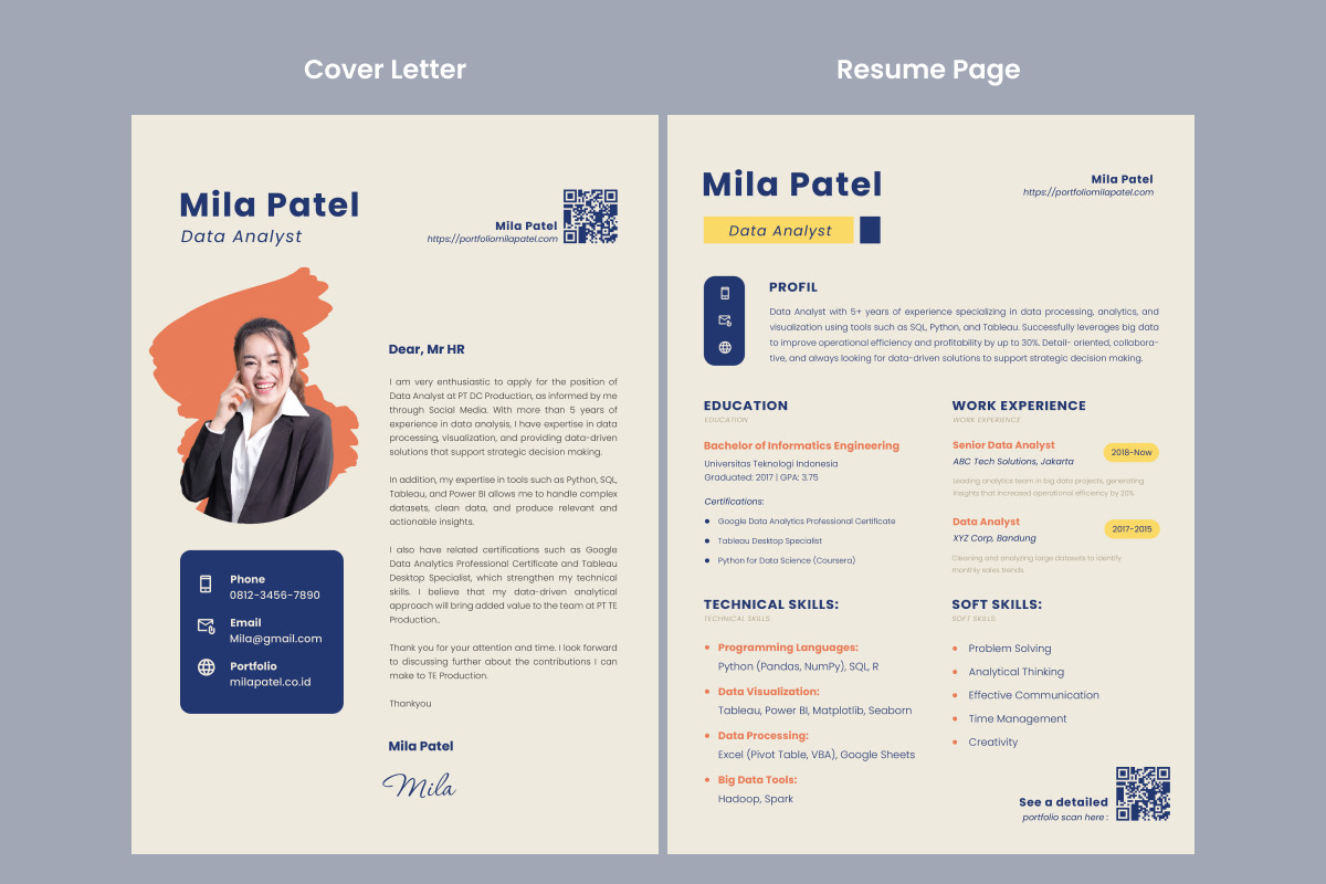 CV Resume for Data Analysts, a Resume Template by twinstd (Photo 2 of 2)