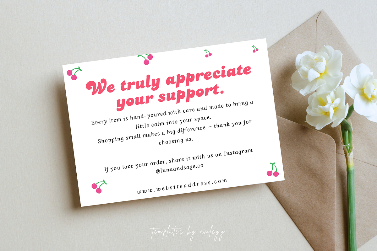 Cute Small Business Thank You Card preview 3