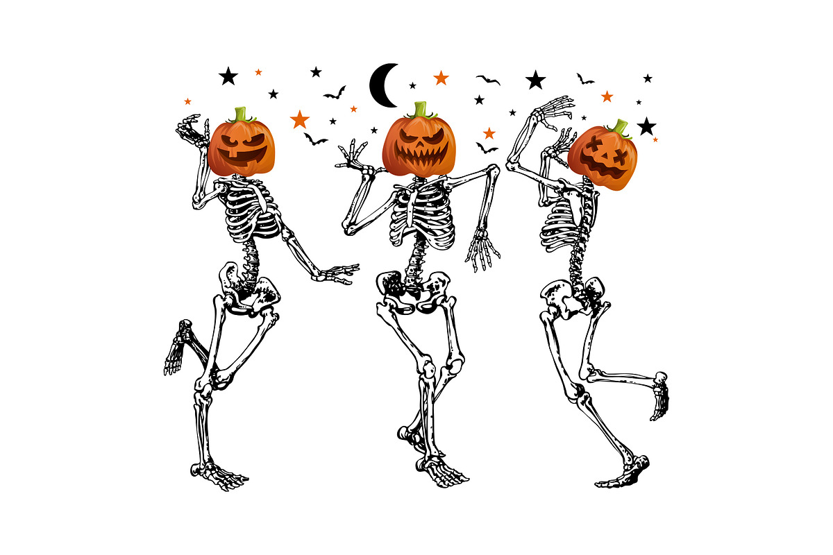 Dancing skeleton Png, Halloween, an Illustration by Star Graphic Design