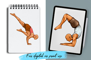 Yoga Poses Procreate Stamps Brushes