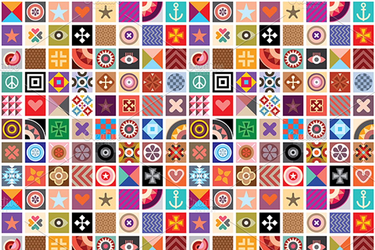 Abstract patterns seamless wallpaper, a Decorative Illustration by danjazzia