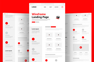 Modern Landing Page Wireframe Design