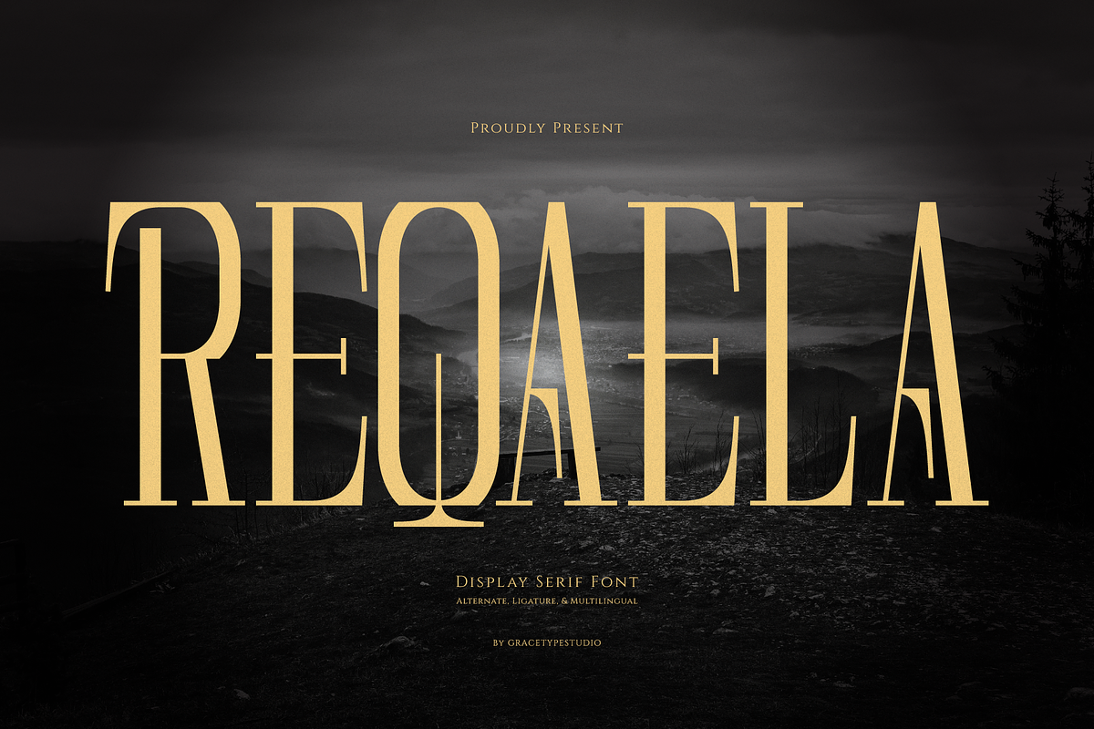 Reqaela | Display Serif Font, a Serif Font by gracetype_studio (Photo 1 of 12)