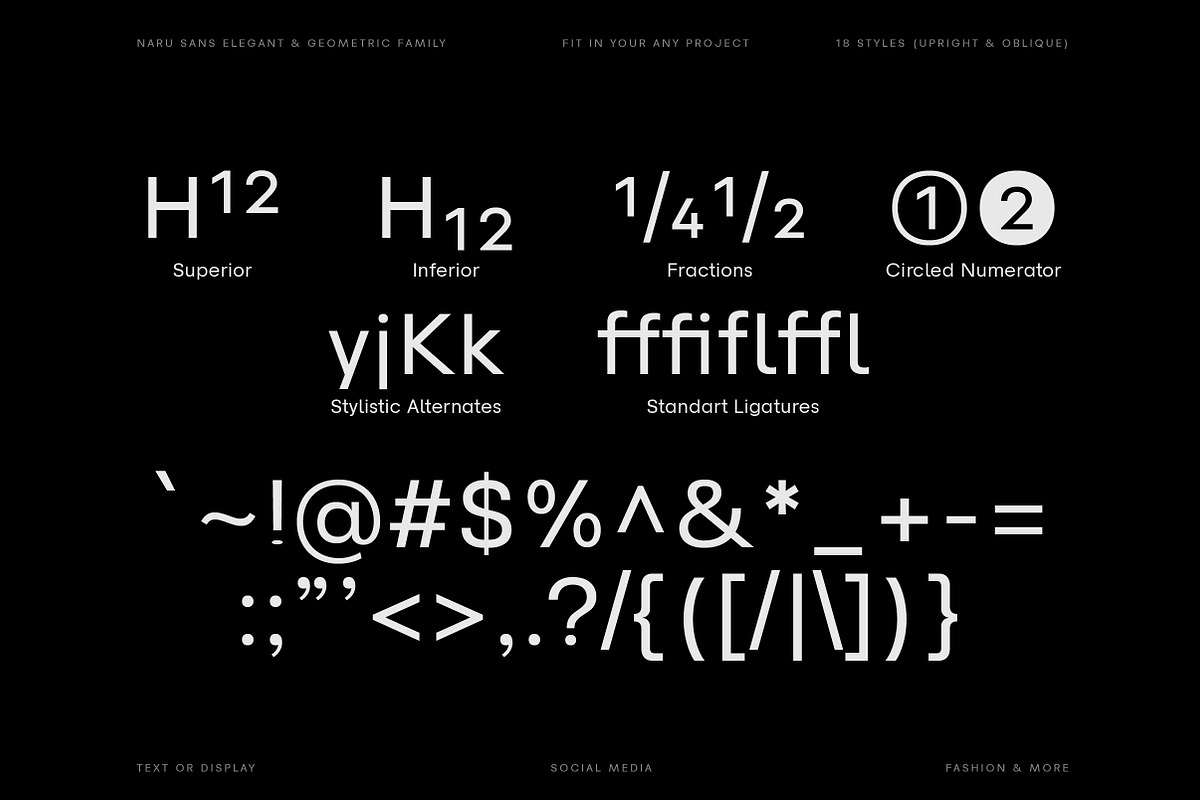 Naru – Geometric Branding Sans, a Sans Serif Font by Lettertype Studio (Photo 10 of 15)