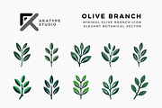 Olive Branch Vector Icon, an Icon by Akatype Studio (Thumbnail 1 of 3)