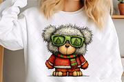 Christmas Animal Whimsical Clipart, an Illustration by SinaCreation (Thumbnail 4 of 7)