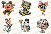 Funny Christmas  Clipart, an Illustration by DreamCafeArt (Thumbnail 4 of 8)