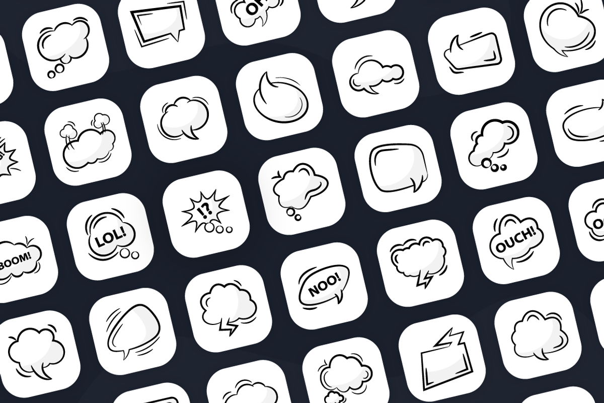 Speech Bubble Vectors, a Background Graphic by Brickclay (Photo 3 of 8)